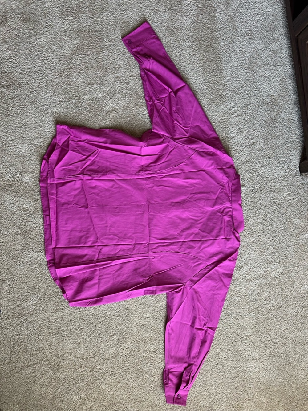 Jessica London Bright Fuchsia Button-Down Shirt